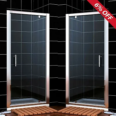 Pivot Hinge Shower Door Enclosure Screen 700/760/800/860/900/1000mm Safety Glass • £114.99