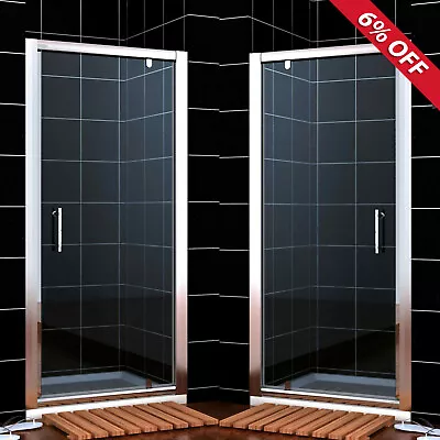 Pivot Hinge Shower Door Enclosure Screen 700/760/800/860/900/1000mm Safety Glass • £102.59