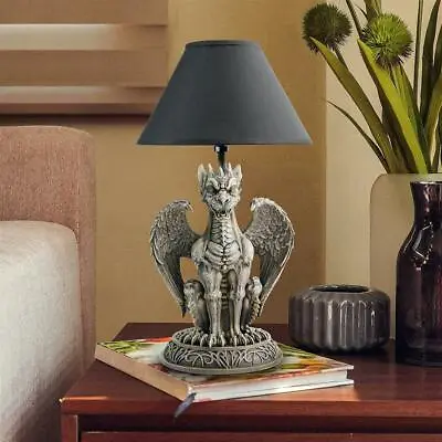 Gothic Sentinel Winged Gargoyle Celtic Medieval Creature Desk Lamp • $184.48
