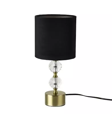 Crystal Bedside Table Lamp Brass Base Modern Glam Gold Nightstand Table Lamp... • $52.19