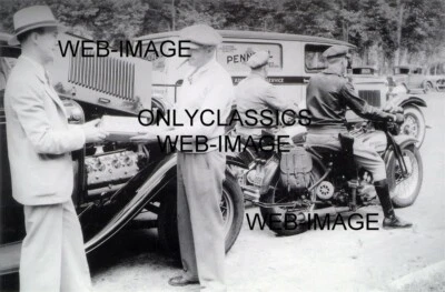 $14.41 • Buy 1932 Pennzoil Oil Truck Harley Davidson Motorcycle Cop Photo -ford Flathead V8