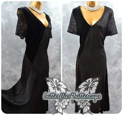 £34.99 • Buy Christmas Party Dress Vintage 1920s Style Flapper Bias ROCHA JOHN ROCHA Size 12