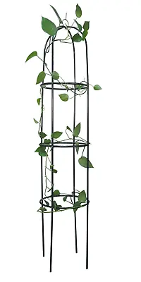 Garden Arch Obelisk For Plants Flowers Veg Large 1.9M Tall Green Metal Frame • £10.99