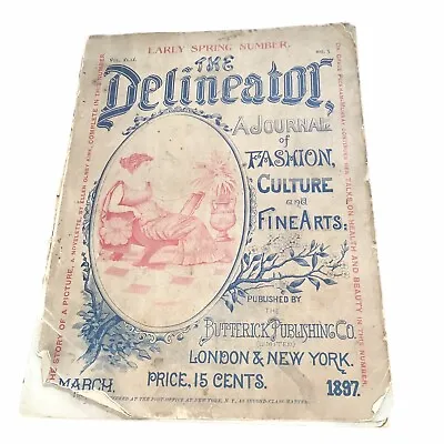 VTG Delineator Magazine Tennis Yacht Outing July 1897 Fashion Art Culture READ • $35.99