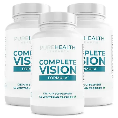 Complete Vision - Vision Health Eye Health Suplement With Lutein X3 • $148