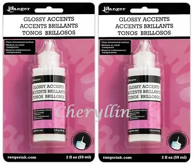 £15.25 • Buy Ranger Inkessentials Glossy Accents 59ml Full Size X 2 Bottles - MULTIBUY DIS