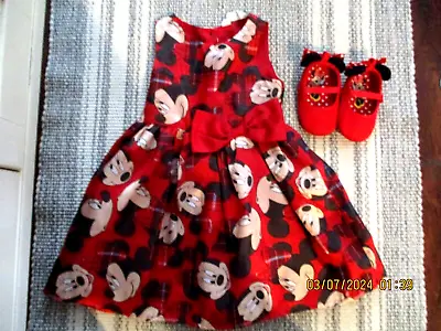 Walt Disney World Disneyland Minnie Mouse Dress Baby Girl Size 18 M Costume • $16.50