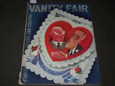 1933 February Vanity Fair Magazine - Fdr & Garner Cover By Covarrubias - F 441 • $120