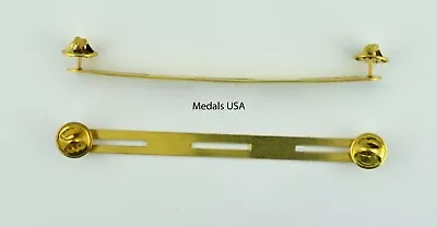 3 IN A ROW MILITARY RIBBON HOLDER MOUNTING BAR -  Brass Made In The USA • $3.95