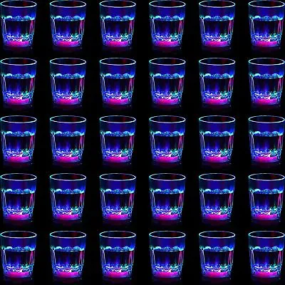 Light Up Cups LED Flash Drinking Glasses Bar Night Club  Indoor Bars 30 Pieces • £57.89