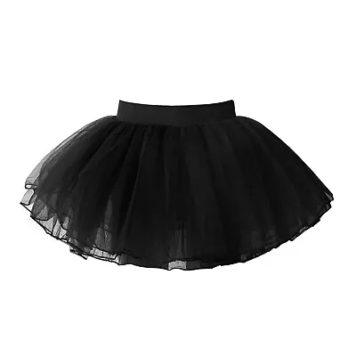 Toddler Girls Tutu Skirts Ballet Dance Skirt For Kids 4 Layers Tulle Dress Up • $11.28