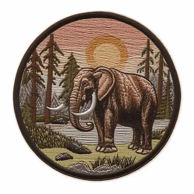 Wooly Mammoth Embroidered Applique Patch - Ice Age Animal Badge (Iron On) • $9.87