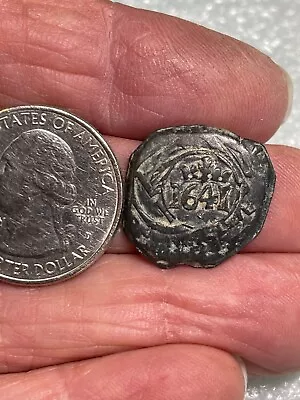 Nice 1641 King Philip IV Cob Coin REAL Spanish Pirate Era Treasure 8 Maravedi 7V • £6.84
