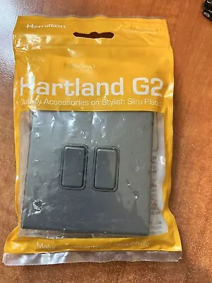 Hamilton Hartland  G2 7G2AR22GA 2 Gang Anthra Gray Socket • £8
