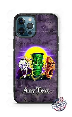 Halloween Monster Mash Frankenstein Dracula Personalized Phone Case Cover Gift • $21.98