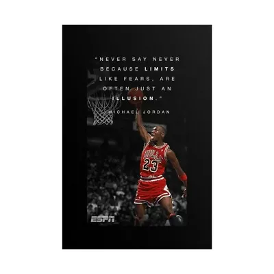 Michael Jordan Poster Motivational Quote 24x36 • $25
