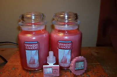 Yankee Candle 2-22oz JARS LINE-DRIED COTTON + 1 TART + REFILL • $46