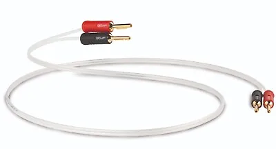 QED Silver MICRO Speaker Cable 4mm Banana Plugs SINGLE Fully Terminated • £16.95