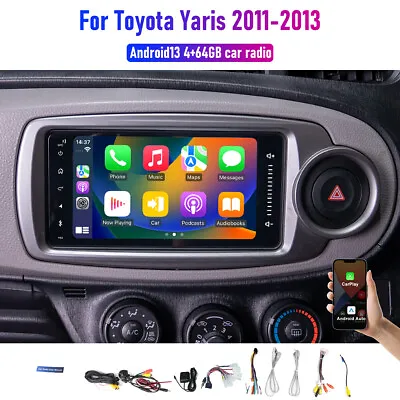 Apple CarPlay Android Auto Head Unit BT Car Radio For Toyota Yaris 2011-2013 • $226.59