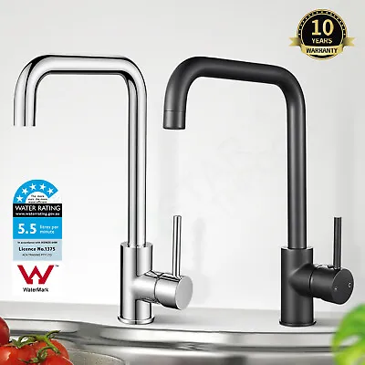 LaveLuxe Brass Kitchen Mixer Tap Black Chrome Sink Basin Faucet 360°Swivel Spout • $29.90