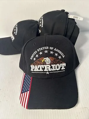 New Black American Patriot Hat Black Baseball Cap • $9.89