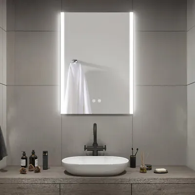 Bathroom Mirror Cabinet 720×500mm With LED Light Demister Shaver Socket Dimmable • £138.95