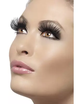 Eyelashes Black 60's Style Long Fancy Dress Halloween Costume Accessory • $9.95