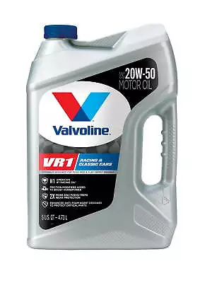 Valvoline Premium Advanced Motor Oil VR1 Racing Motor Oil SAE 20W-50 5 Quart • $25.37