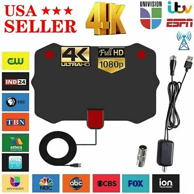 5600 Miles Digital TV Antenna Indoor HDTV Amplified Signal Booster 4K HD 1080P • $9.98