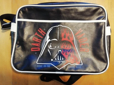 £4.25 • Buy Star Wars Darth Vader Dark Side Red Black Retro Vinyl Shoulder Messenger Bag 
