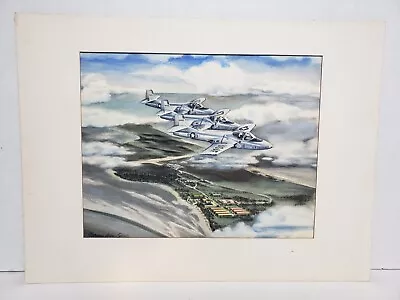 Vintage Original Painting USAF Cessna T-37 Tweets Norma Dean Sheets Signed Matte • $157.48