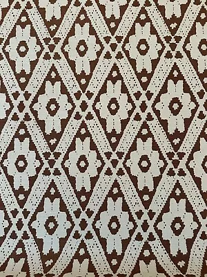 Quadrille China Seas Viennese Mocha On Tint Linen Fabric 3 Yards • $475