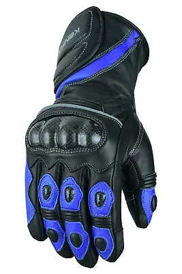 Motorbike Motorcycle Leather Gloves Thermal Winter Knuckle Protection By KENFIT • £27.95