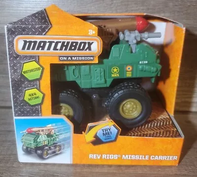 Matchbox 2013 Rev Rigs Military Missle Carrier Motorized Toy NEW • $17.40