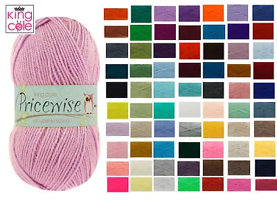 £2.15 • Buy King Cole Pricewise DK Double Knitting Wool Yarn 100g - All Colours