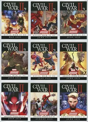 2016 UD Marvel Annual Civil War Complete Chase Set 40 Cards + Skottie Young Auto • $39.95