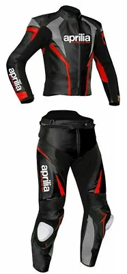 Aprilia Custom Made Motorbike Motorcycle Ce Armoured Cowhide Leather Racing Suit • $255.82