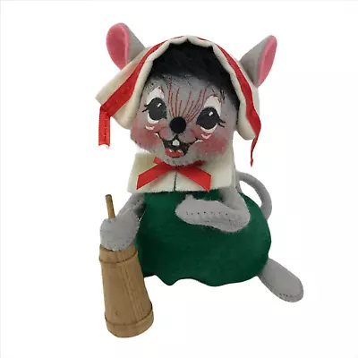 VTG Annalee Doll 2000 Colonial Girl Mouse 307600 Butter Churn Thanksgiving 5  • $19.96