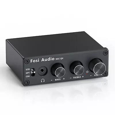 Fosi Audio Q4 Mini Headphone Amplifier Stereo USB AUX Gaming DAC Audio Converter • $45.99