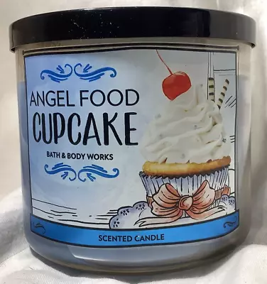 Bath And Body Works  Angel Food Cupcake  14.5 Oz. 3 Wick Scented Candle NEW! • $59.99