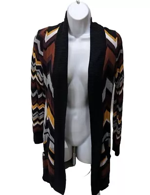 MISSONI For Target Cardigan Sweater Womens XS Chevron Striped Open Front Long Sl • $44.55