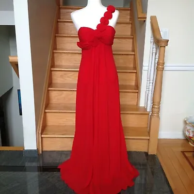 New FAVIANA 6787 Red Long Prom Formal PAGEANT DRESS GOWN Size 8  • $99.99