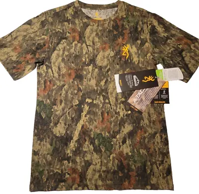 Browning Mens Wasatch-CB Short Sleeve T-Shirt Sz Med TD-X A-Tacs Camo FREE SHIP  • $17.95
