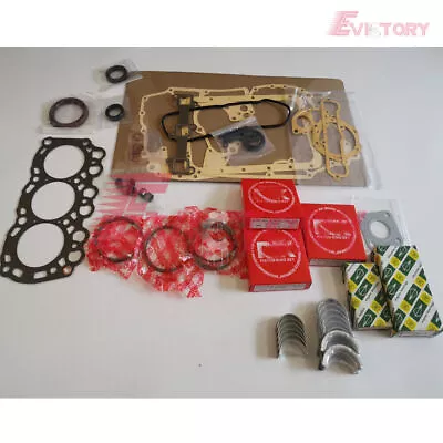 For MITSUBISHI L3E Rebuild Kit Cylinder Gasket Main Conrod Bearing Piston Ring • $282.25