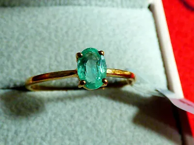 Colombian Emerald Solitaire Ring • £115