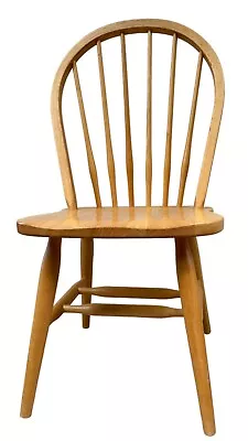 Windsor Spindle Bow Back Chair Vintage Mid Century Wood • $49.89