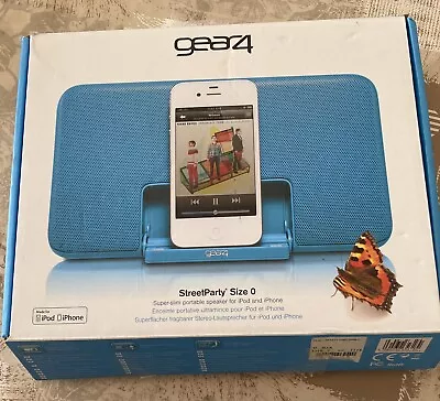 £25 • Buy Gear 4 Street Party Size 0 Super Slim Portable Speaker For Ipod Iphone Blue