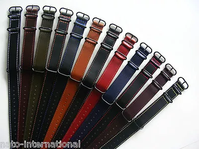 NATO UTC Shell Oil Leather Watch Band G10 Military RAF Strap NATO Intl IW SUISSE • $33.17