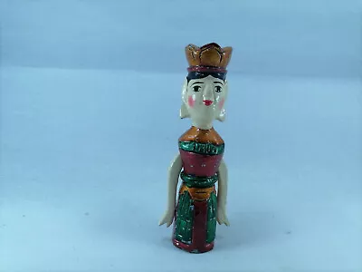 Vietnamese Water Puppet Female Figure Handmade Wood Art Pull String Mechanism • $60