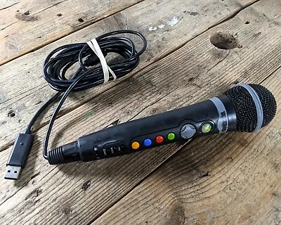 Rare Xbox 360 ROCK BAND / RockBand Wired Microphone ~ Integrated Controller Mic • £34.95